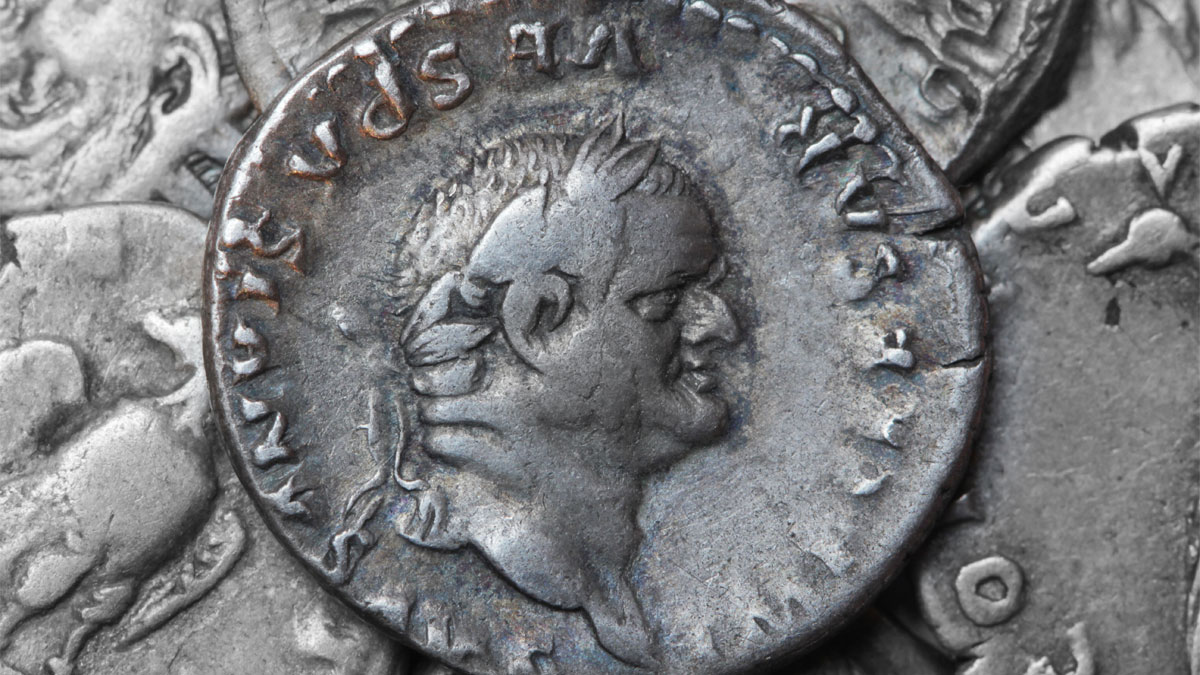 Silver coin as a placeholder