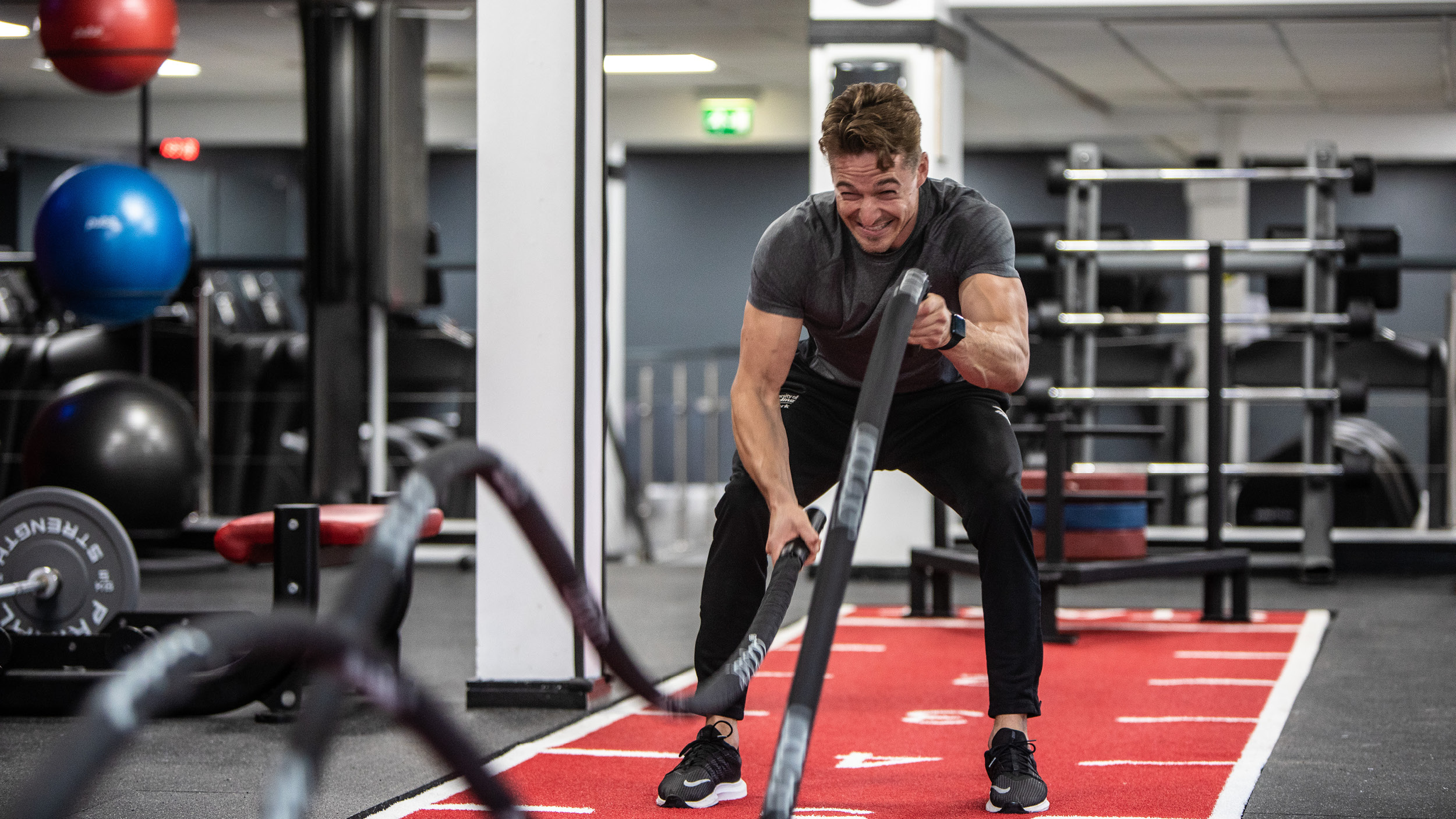 Young man trains in the University SportsPark