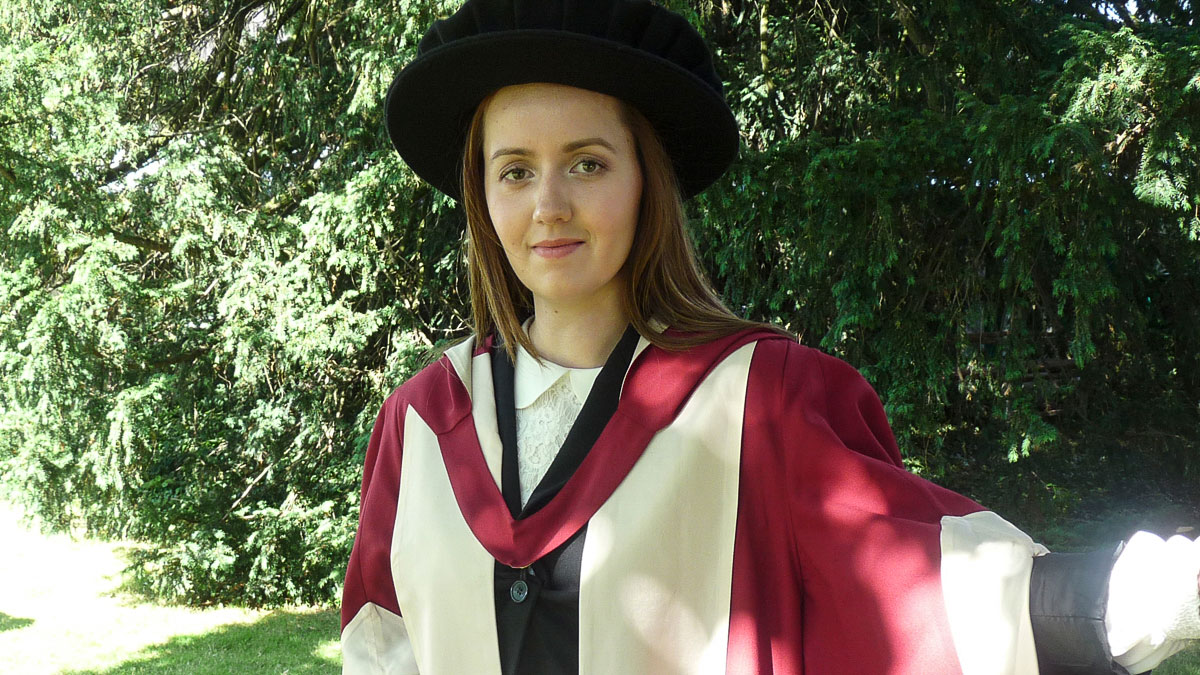 Natalya Sergeeva in cap and gown
