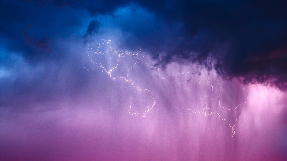 Clouds and lightening