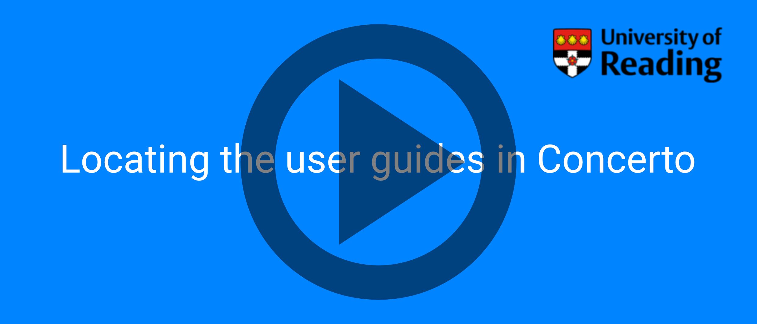 Locate the user guides in Concerto