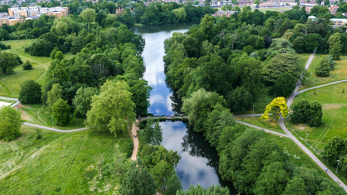 The lake on Whiteknights Campus, University of Reading