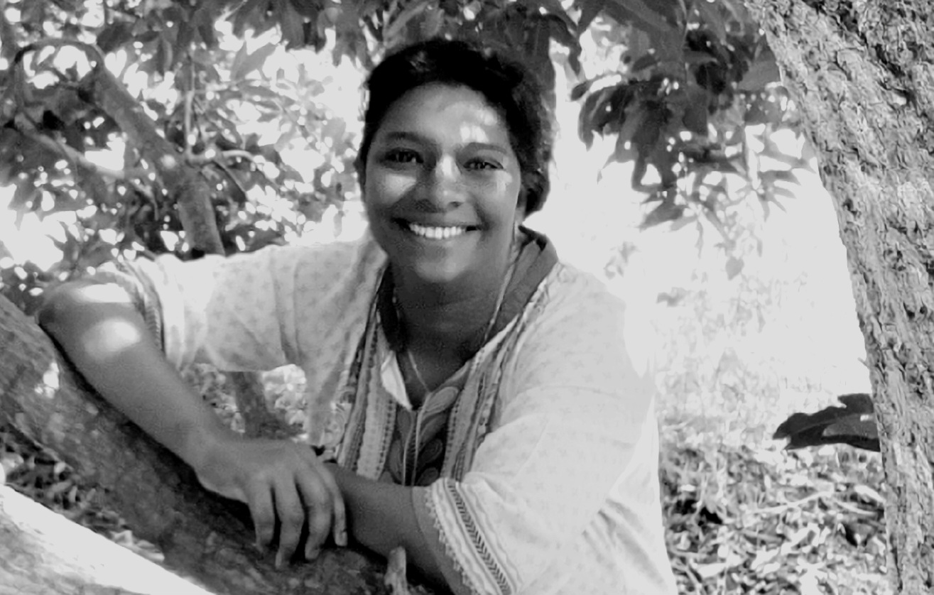 Black and white photograph of Dr Deepa Senapathi